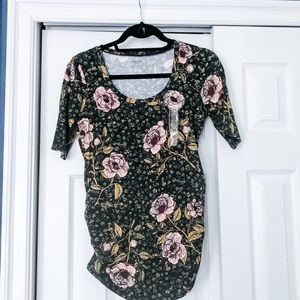 Maternity floral shirt